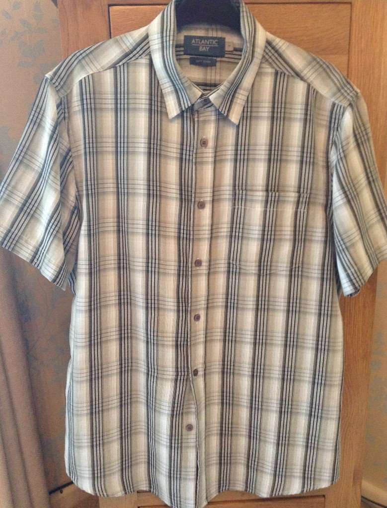 Men's Black & Grey Soft Touch Short Sleeved Shirt from Atlantic Bay
