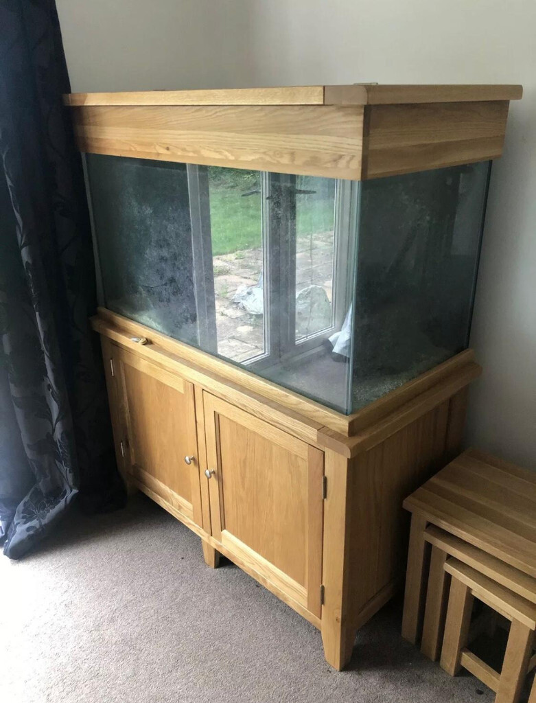 Aqua solid oak 4x2x2 ft marine tropical cold water fish tank aquarium setup (delivery