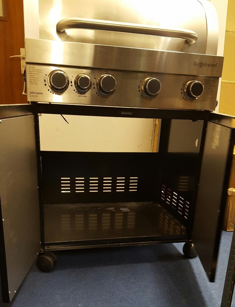 JOHN LEWIS OUTDOOR GRILLSTREAM 4 GRILL HOODED GAS BARBECUE JL4SB