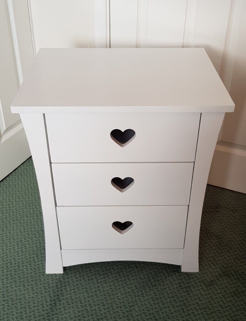 Small 3 Drawer Chest Bedside Unit Argos Home Mia In Oakley