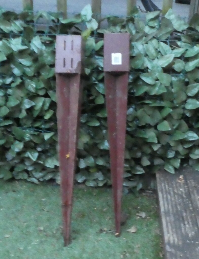 2 metal fence post holders 30.6.21 in East London, London Gumtree