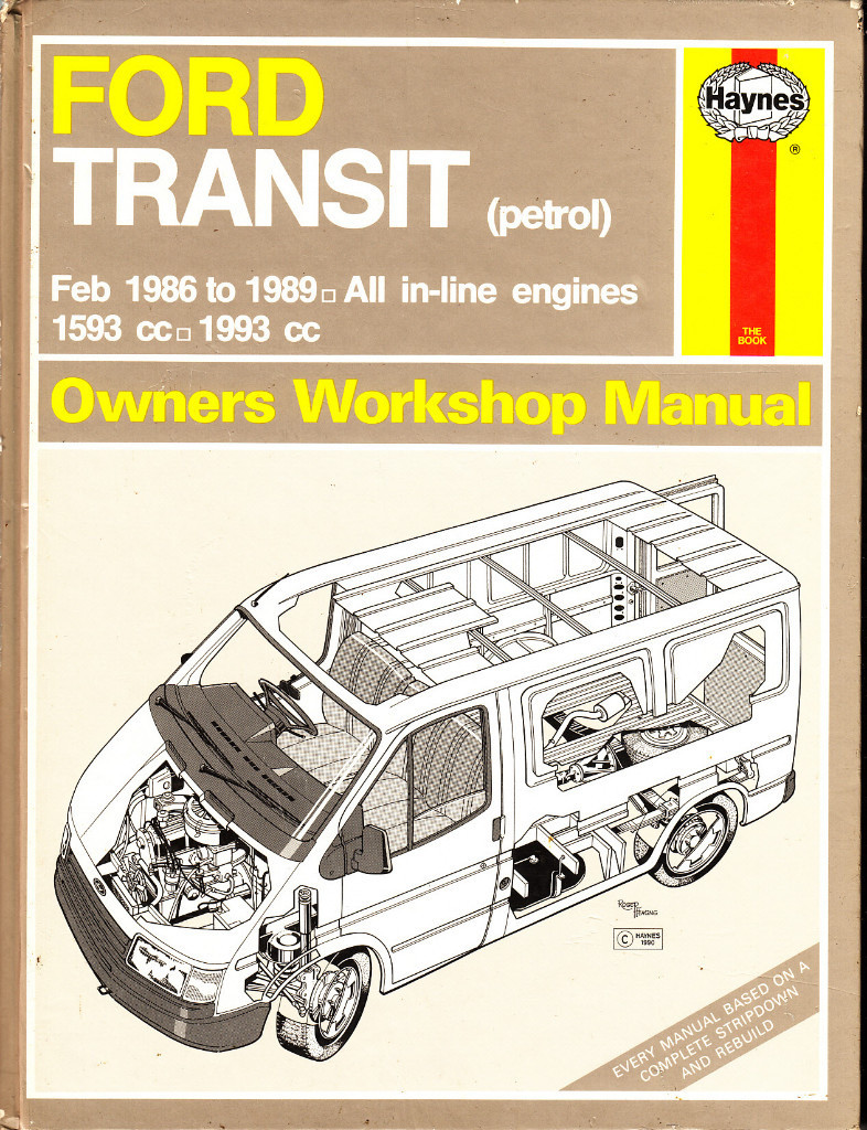 HAYNES FORD TRANSIT SERVICE REPAIR MANUAL PETROL MODELS 1986 - 1989