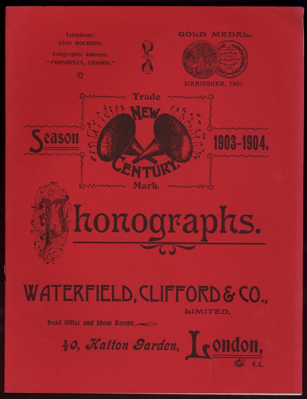 Phonographs 1903-1904 Werbekatalog, Reprint, Viele Abbildungen, London  B202b