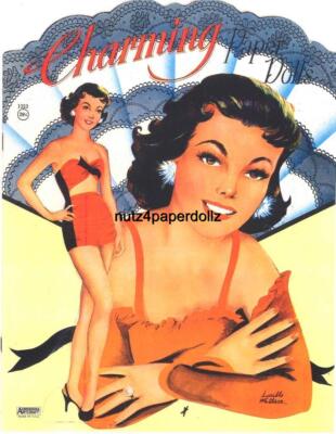 VINTGE 1950S CHARMING PAPER DOLLS ~GORGEOUS HD LASER REPRODUCTION~ORIG. SZ UNCUT