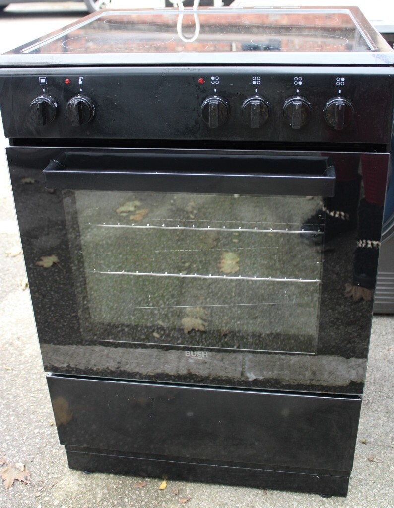 Bush BS60ELB 59.5cm Single Oven Electric Cooker A rated Black in