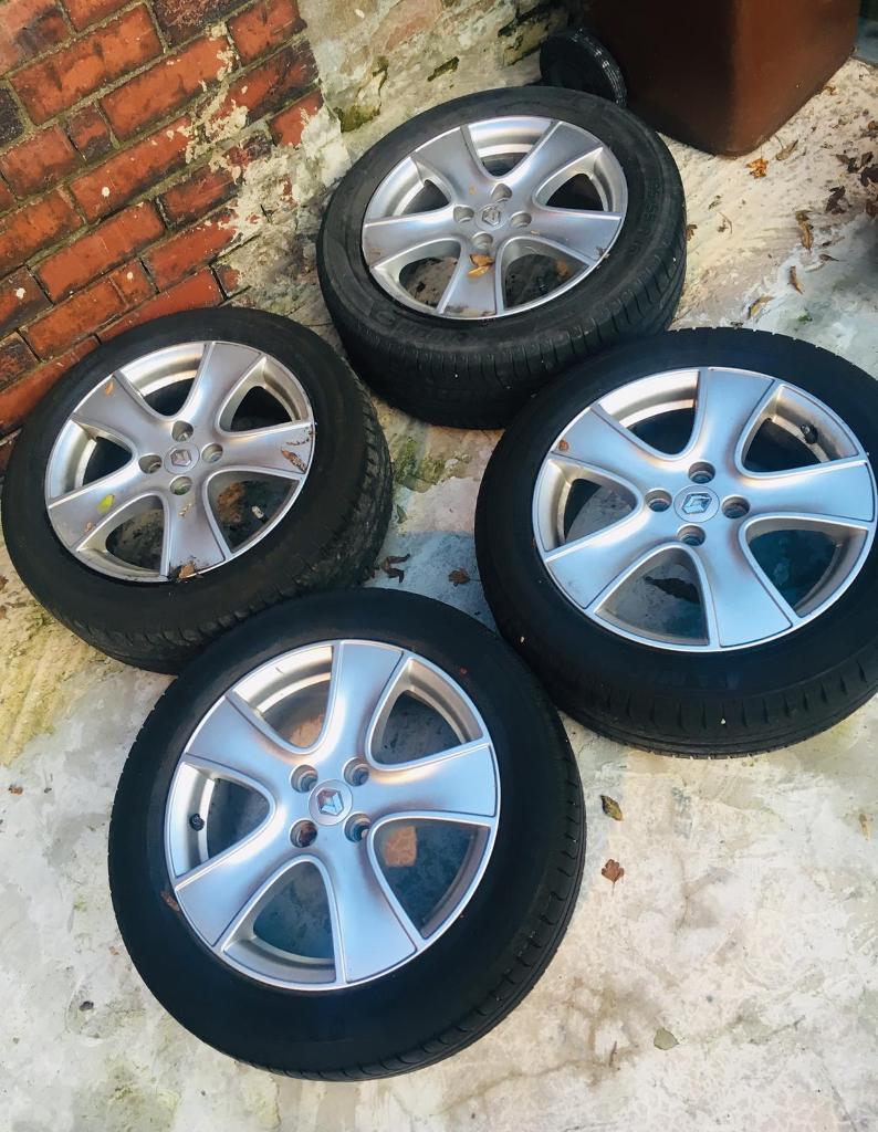 Genuine Renault Clio 16 inch alloy wheels with tyres in Oldham