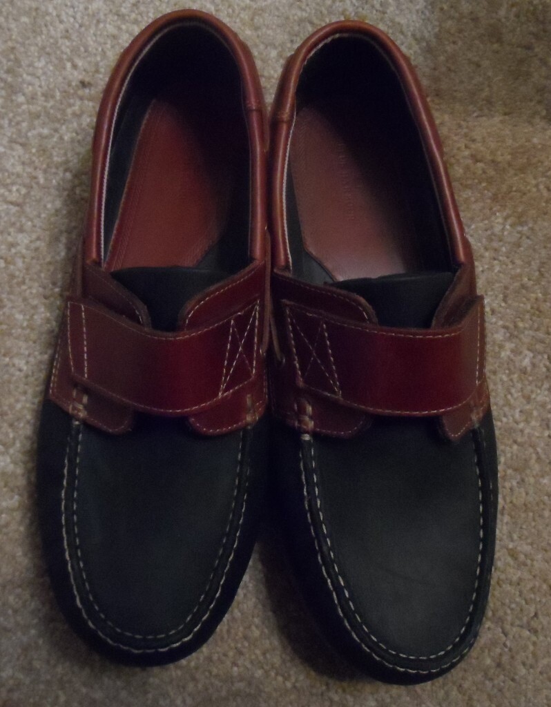 M&S Marks & Spencer Blue Harbour Mens UK 12 Leather Boat Deck Shoes