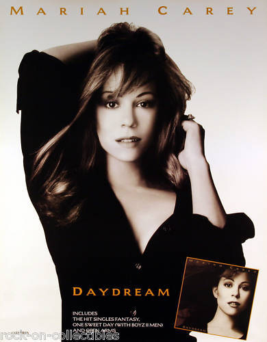 Mariah Carey 1995 Daydream B&W Original Promo Poster