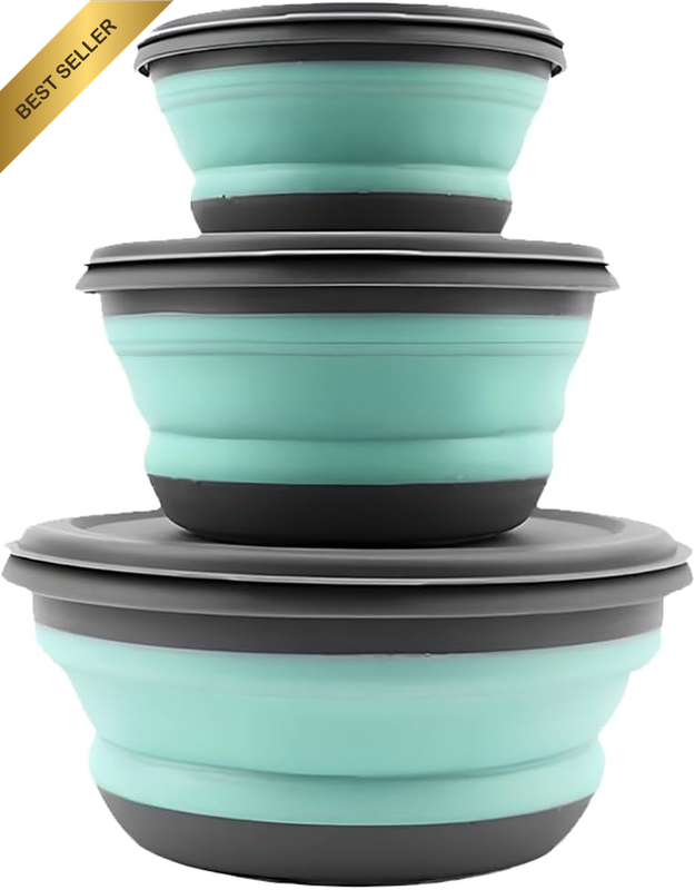 3Pcs Collapsible Travel Bowls, Foldable Camping Bowl, Anti-Fall Picnic Tablewar