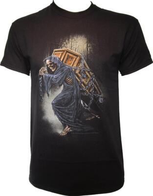 ALCHEMY GOTHIC - BRIMSTONE PILGRIM T SHIRT - GOTH SKELETON DEATH