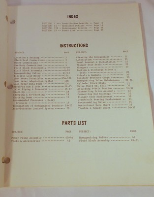 Vtg Superhomo Homogenizer Operators Manual Cherry Barrell OM-5296-03 ss-vbr 1000