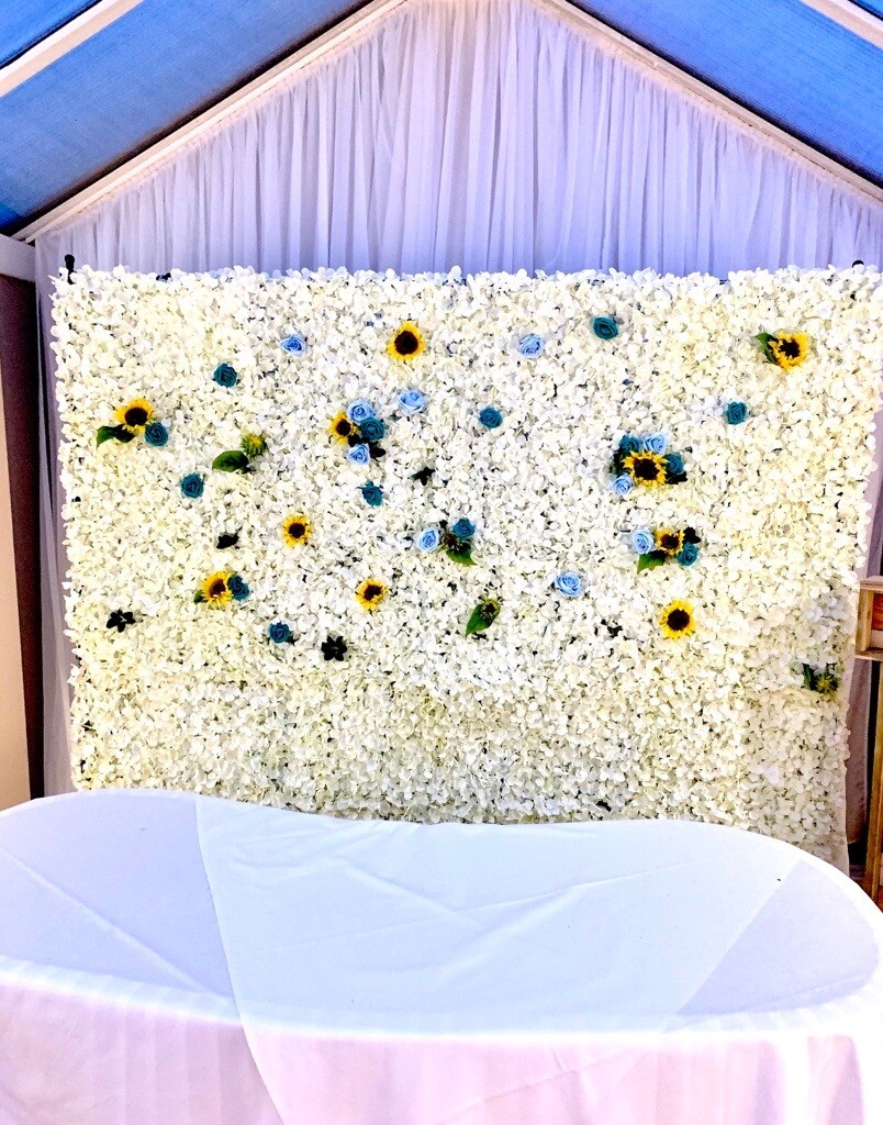 FLOWER WALL AND STAND FOR SALE. BACKDROP. WEDDINGS ETC. in Stanley