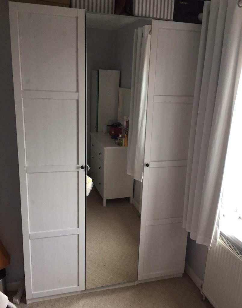 Ikea Pax Triple Wardrobe In White Stain In Morley West Yorkshire