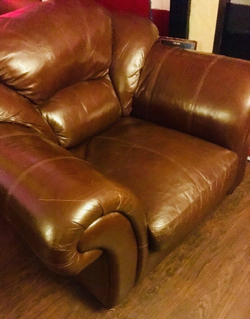 Beautiful Chocolate brown leather chair. | in Alsager, Staffordshire