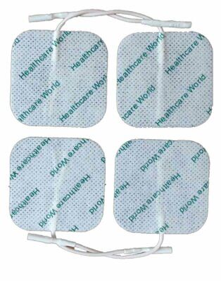 SQUARE TENS ELECTRODE PADS REUSABLE FOR TENS MACHINES - PACK OF 4