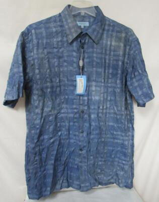 Allora Men's Size X-Large Linen Blend Button-Up Shirt C1 3718