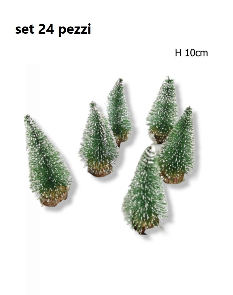 Set 24 Pezzi Alberi Alberelli Di Natale 10cm Decorazione Natalizia Casa bal