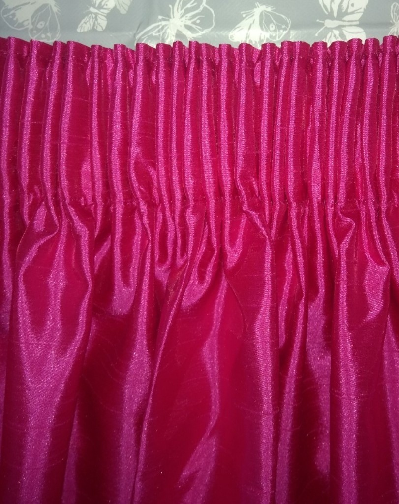Bright Pink Faux Silk Lined Curtains Wilko In Christchurch Dorset