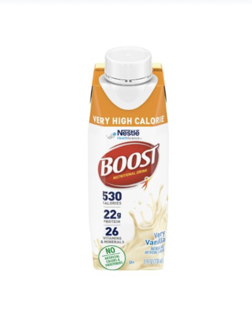 Nestlé Boost Very High Calorie VHC Very Vanilla 8 oz -Case of 24