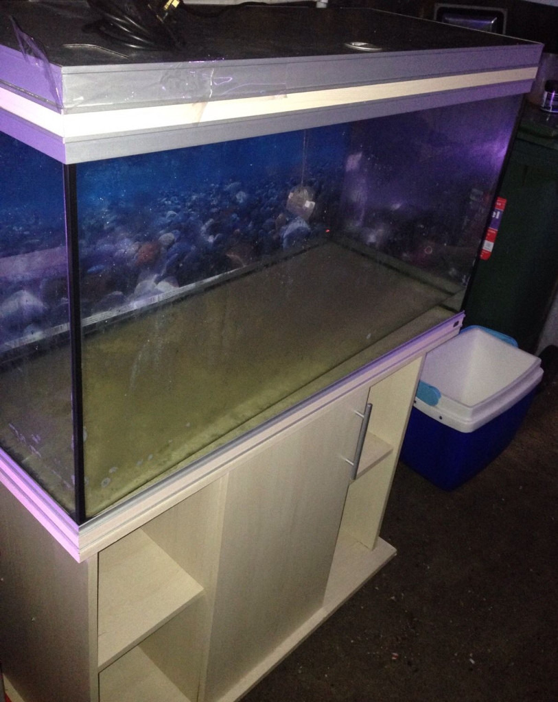3FT RENA 240 LITRE FISH TANK & HEATER & LIGHT UNIT, NO FILTER