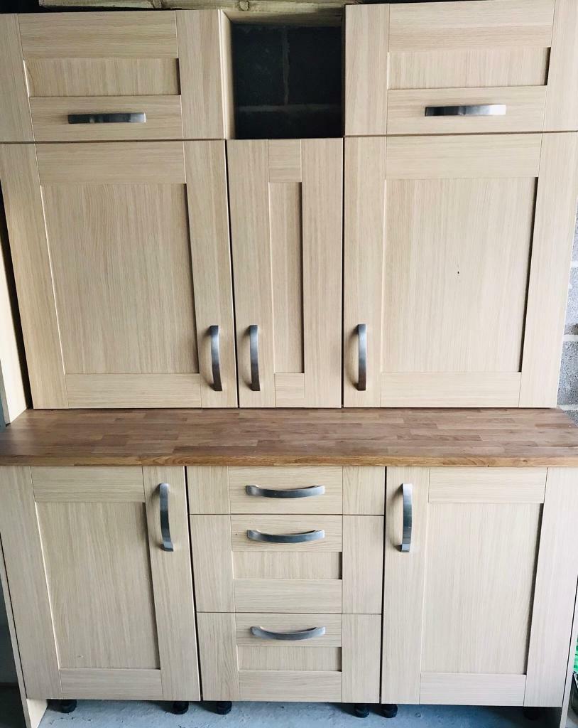 Kitchen units. Base and wall units. Plus 1500mm worktop in Llanelli