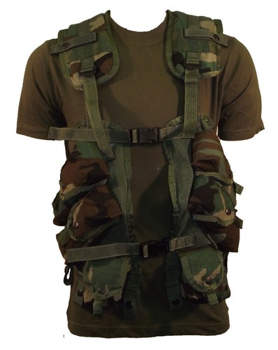 Made In USA LBV US Military Woodland Camo Tactical Load Bearing Vest ...
