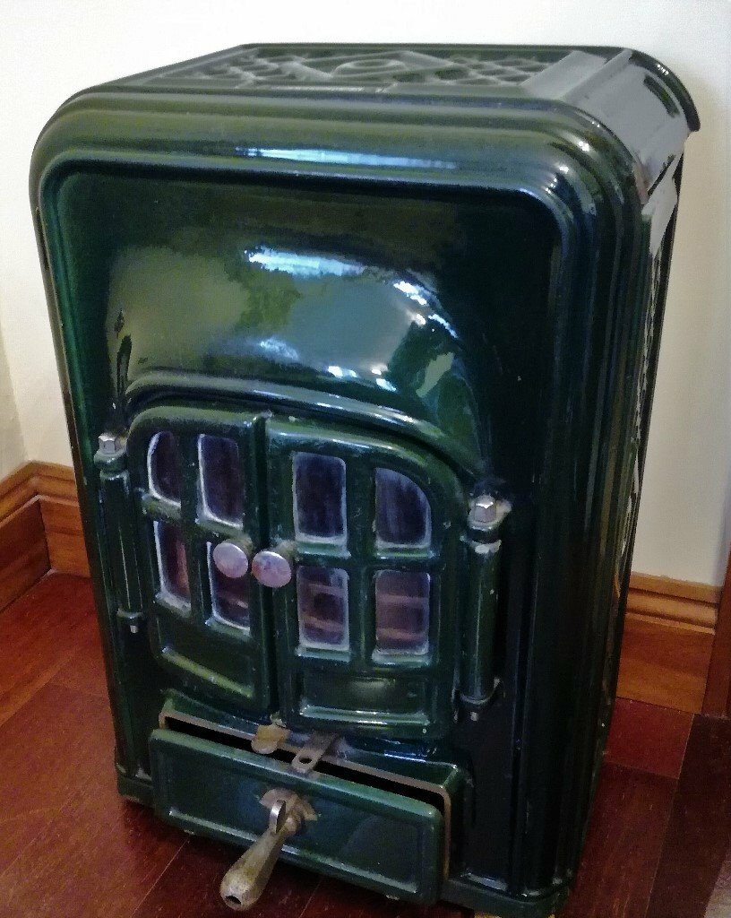Vintage 1930 Enamel Solid Fuel Stove Green No I Esse Dura