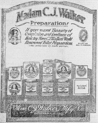 8'' x 10'' Photo Madam C.J. Walker-Preparations,1920,Advertisement,Cold Cream
