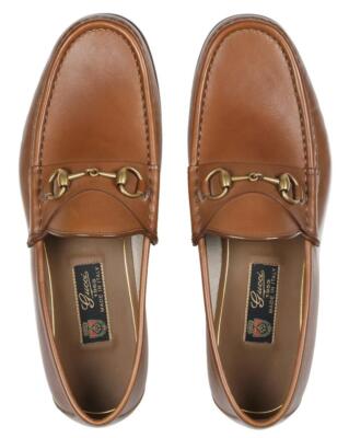 

НОВЫЕ МУЖСКИЕ КОРИЧНЕВЫЕ КОЖАНЫЕ МОФКИ 1953 ГОДА GUCCI 9/США 9,5, Коричневый