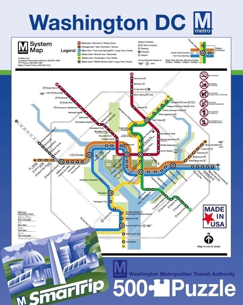 トレジャーマップ dc Washington DC Street Map Jigsaw Puzzle by Michael Tompsett
