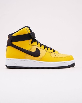 black and yellow air force ones high tops
