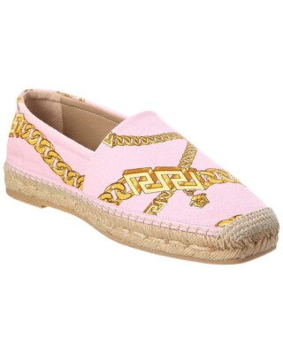 Authentic VERSACE Le Greca Canvas Espadrille