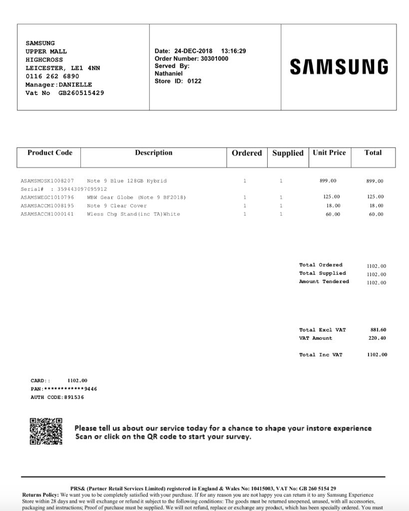 **MINT Condition 1 Month Old Receipt Included** Dual Sim