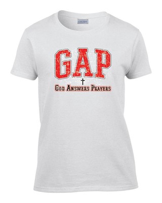Ladies Christian God Answer's Prayers Women's Inspirational T-Shirt Tee