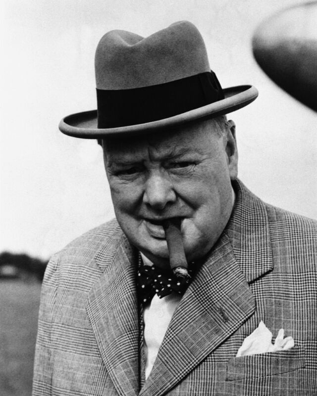 New 8x10 Photo: Candid Shot of Sir Winston Churchill, Prime Minister of the UK