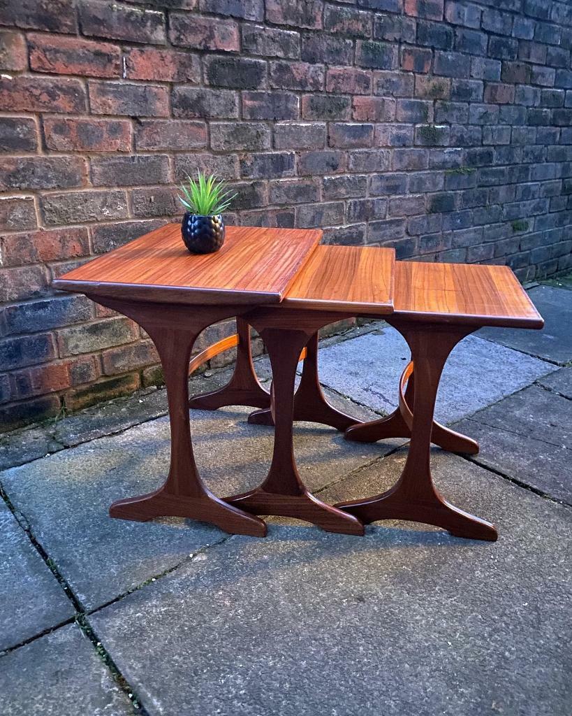 Retro Mid Century Teak G plan nest of tables in Llanelli