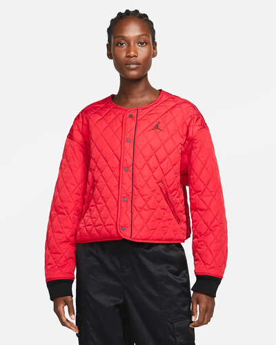 Pre-owned Jordan Reversible Essentials Womens Flight Jacket - Small In Red