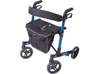 NRS Healthcare Compact Easy Lightweight Folding 4-Wheeled Rollator 