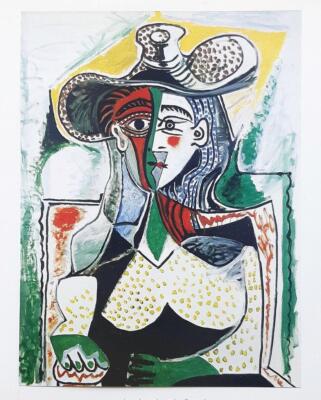  LES DAMES DE MOUGINS, 03-01-1962  BY PICASSO  ORIGINAL 1964 LITHOGRAPH (5G-131)