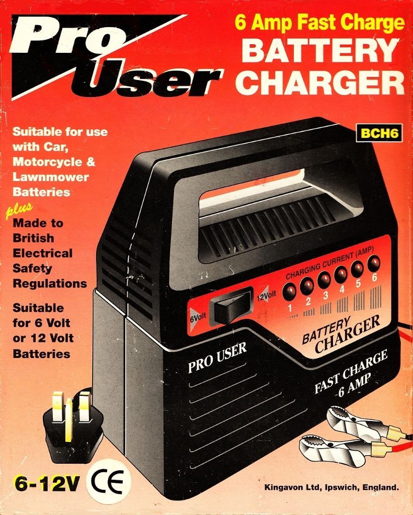 PRO USER CAR BATTERY CHARGER 6 AMP FAST CHARGE 12 & 6 VOLT SETTINGS