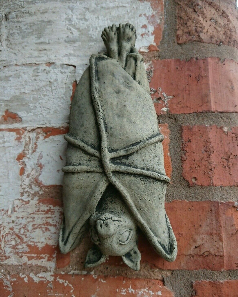 Stunning Stone Hanging Bat Garden Wall Ornament in Hackney, London