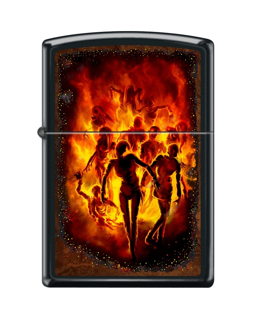 Zippo 82258 zombies fire embers hell flames walking dead