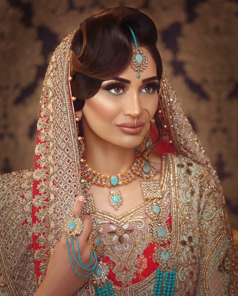 Asian bridal party hair, makeup, henna artist. in