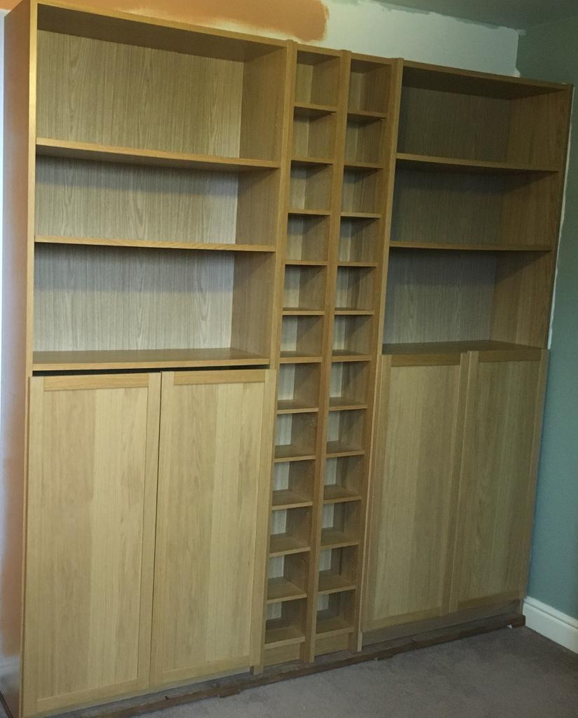 IKEA Billy/Benno bookcase combination with doors in Waterbeach