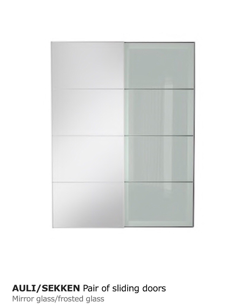 Ikea Frosted Glass Sliding Doors Wardrobe In Westhill