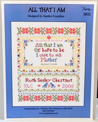 Imaginating All That I Am Counted cross stitch pattern