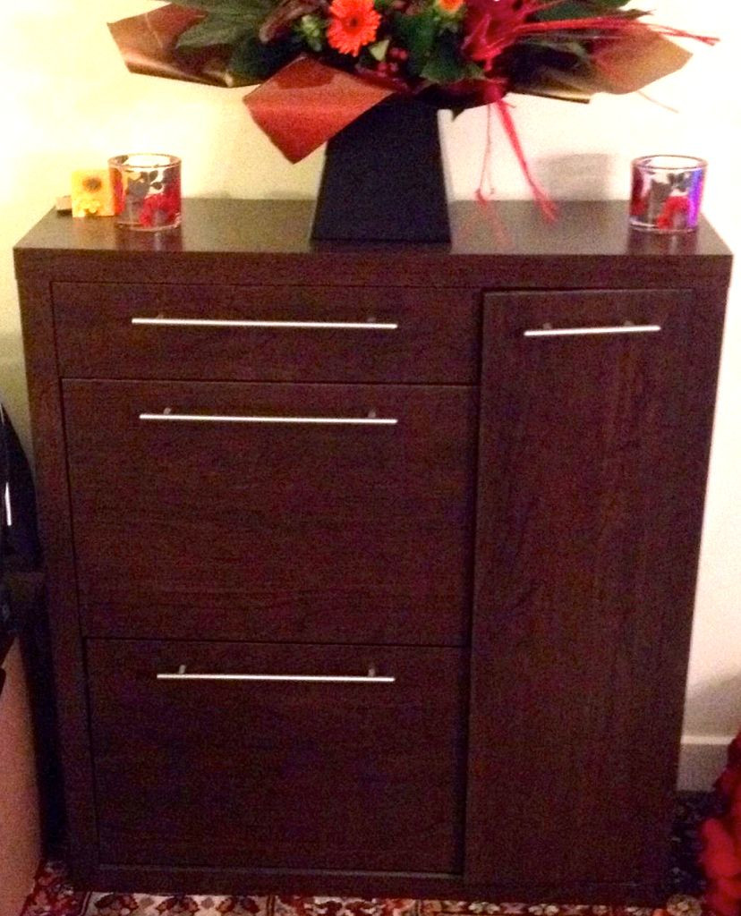 Next Mango Opus oak Sideboard Shoe Tidy Boot Storage Shelf Draws