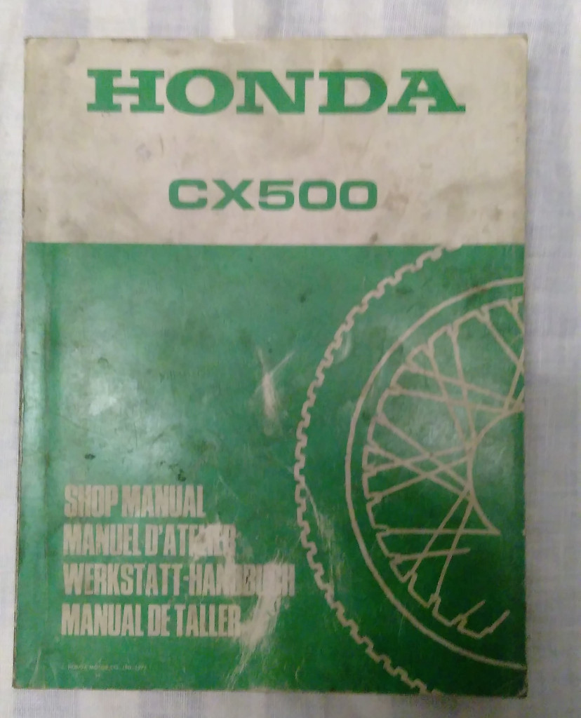 Honda CX500 Genuine Workshop Manual