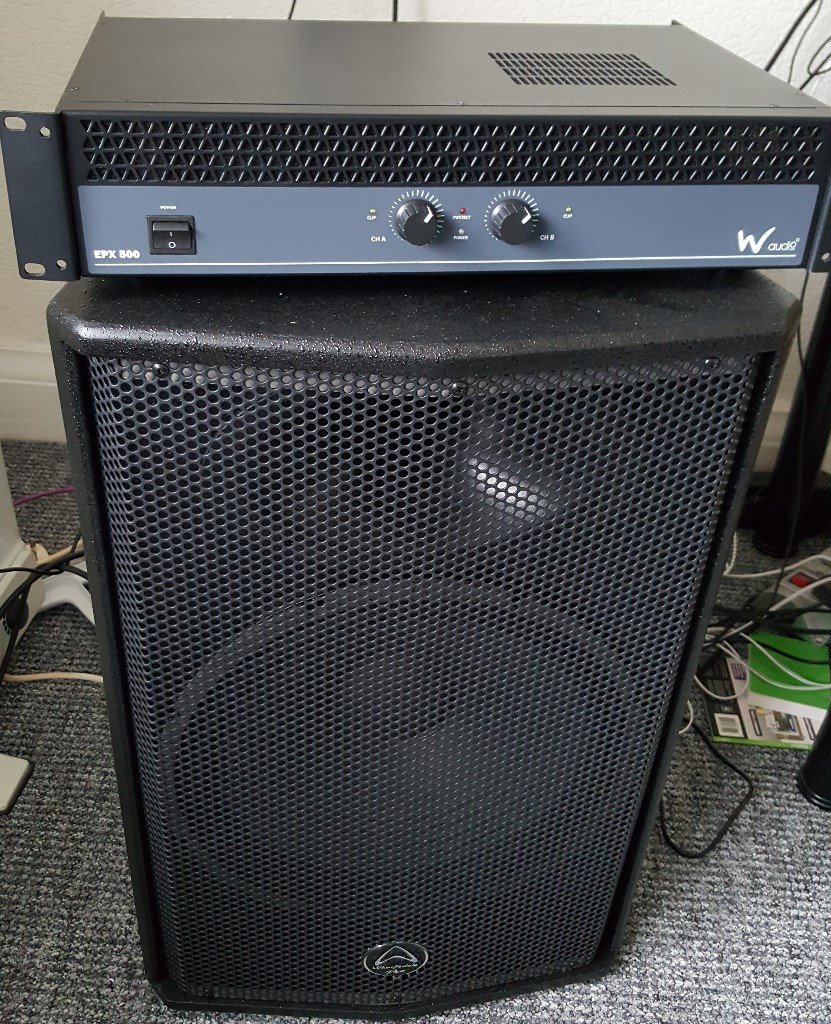 W Audio EPX500 Power Amplifier + 2 x Wharfedale IMPACT 15 Speakers in