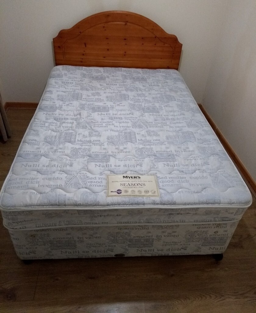 Myers Double Bed, Mattress and Headboard in Dowlais, Merthyr Tydfil